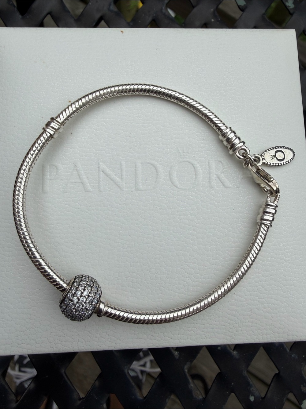 Pandora Sterling Silver Sparkle Charm Bracelet - Silver